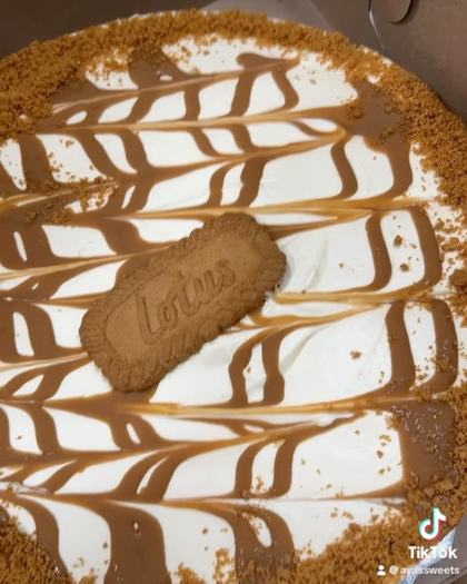 Biscoff, straight from the jar, a custom cake made by Aya's Sweets