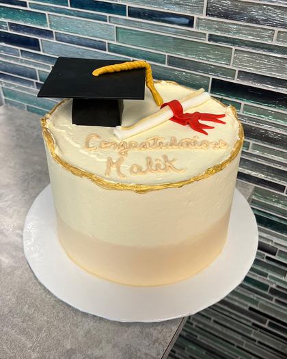 Congratulations, Kalik, a custom cake made by Aya's Sweets