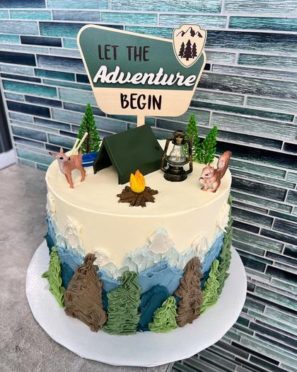 Let the adventure begin, a custom cake made by Aya's Sweets