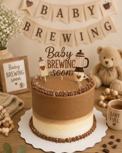 Baby brewing, a custom cake made by Aya's Sweets