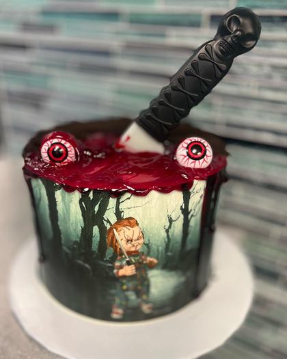 Halloween, no restraint, a custom cake made by Aya's Sweets