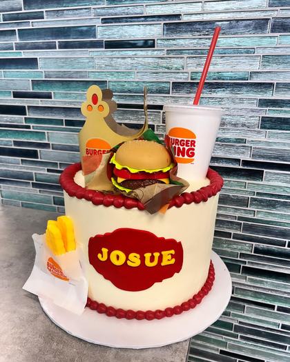Burger King, by request, a custom cake made by Aya's Sweets