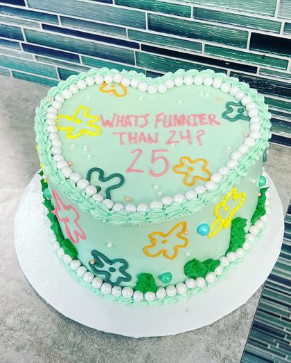 Funnier than twenty four, a custom cake made by Aya's Sweets