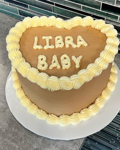 Libra baby, take two, a custom cake made by Aya's Sweets