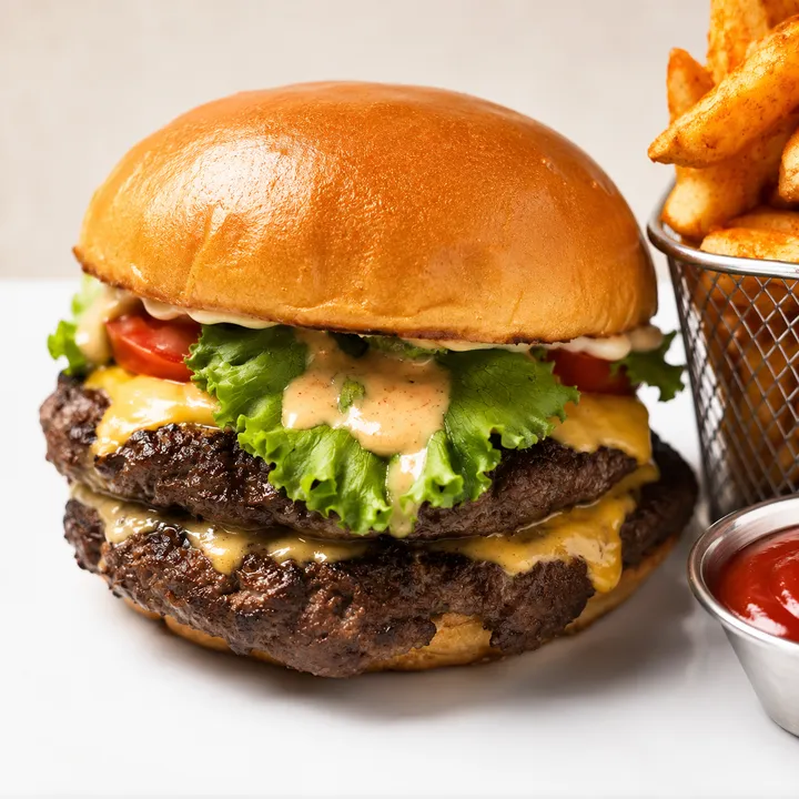 Double Smash Burger at Aya's Sweets